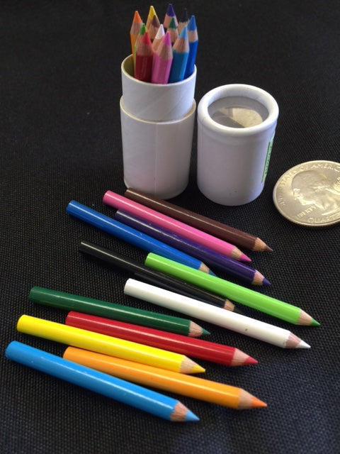 12 Mini Pencils In Paper Tube