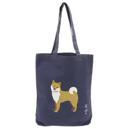 Navy Shiba Tote Bag