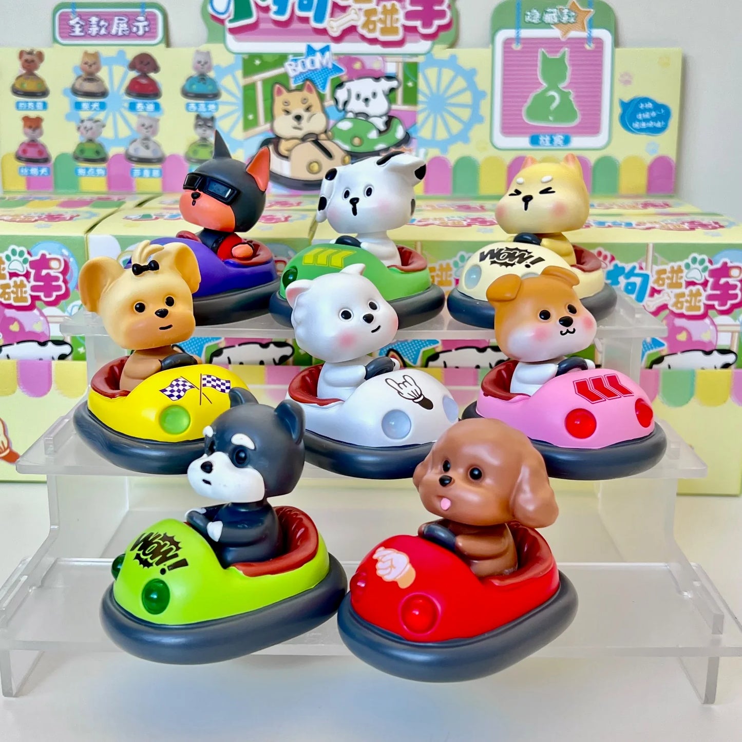 Bumper Car Animals Figurine Blind Box