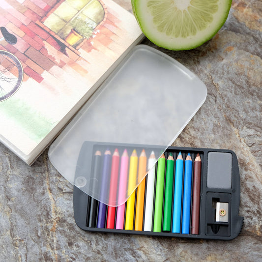 12 Mini Pencils in Clear Card Case