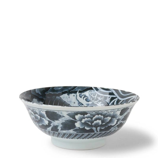 Black Ko-Imari Carp Bowl 8.25"