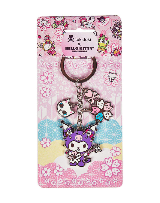 tokidoki x Hello Kitty and Friends Sakura Festival Kuromi Charm Keychain