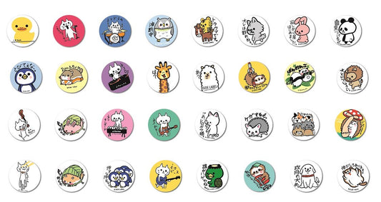 Funky Japanese Pin Buttons