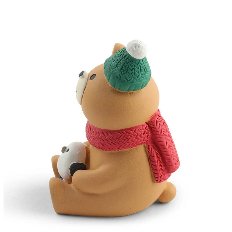 Winter Bear & Bird Figurine