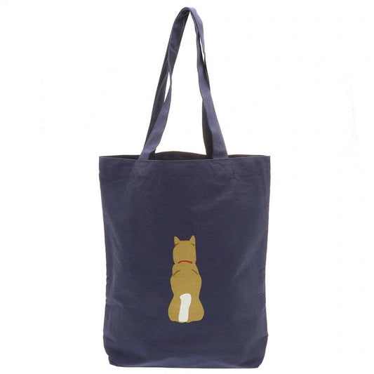 Navy Shiba Tote Bag