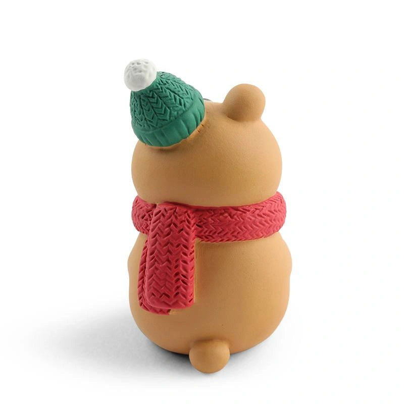 Winter Bear & Bird Figurine