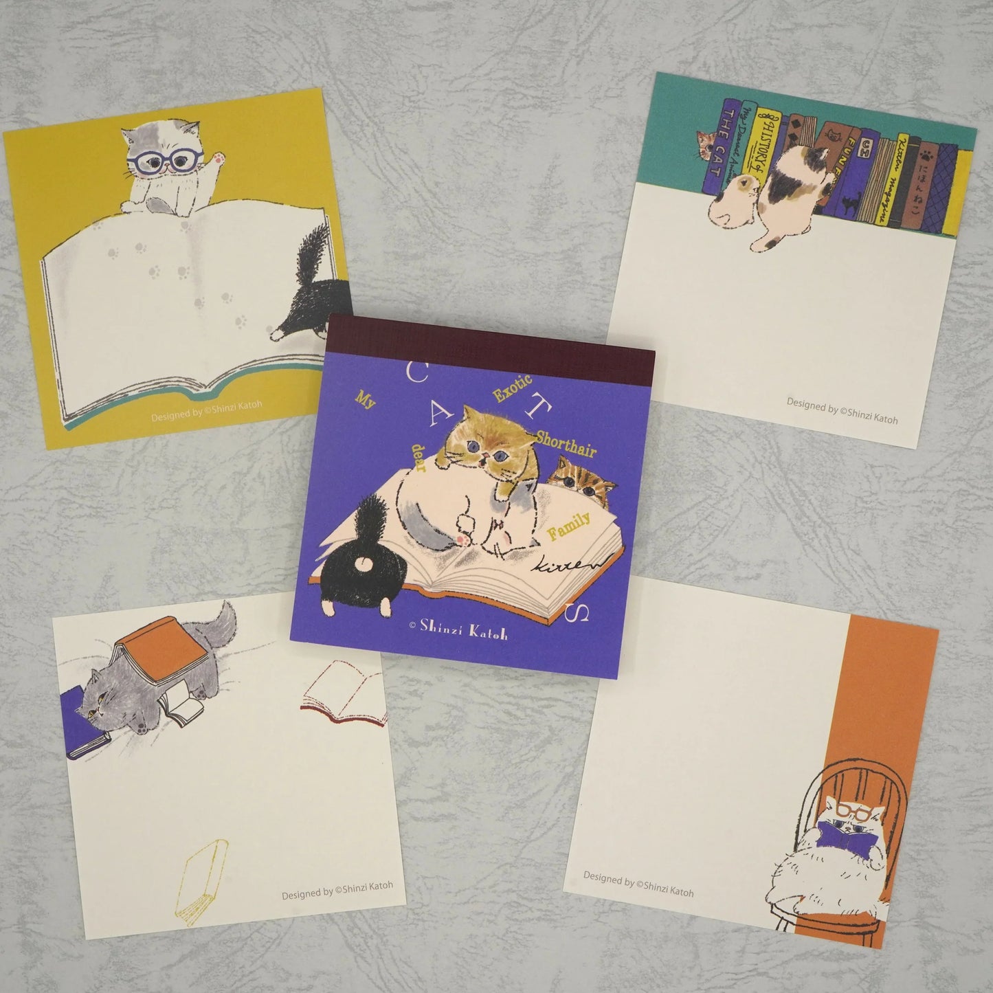 Memo Pad - Reading Cats