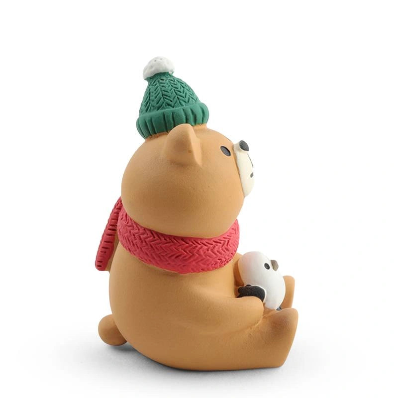 Winter Bear & Bird Figurine