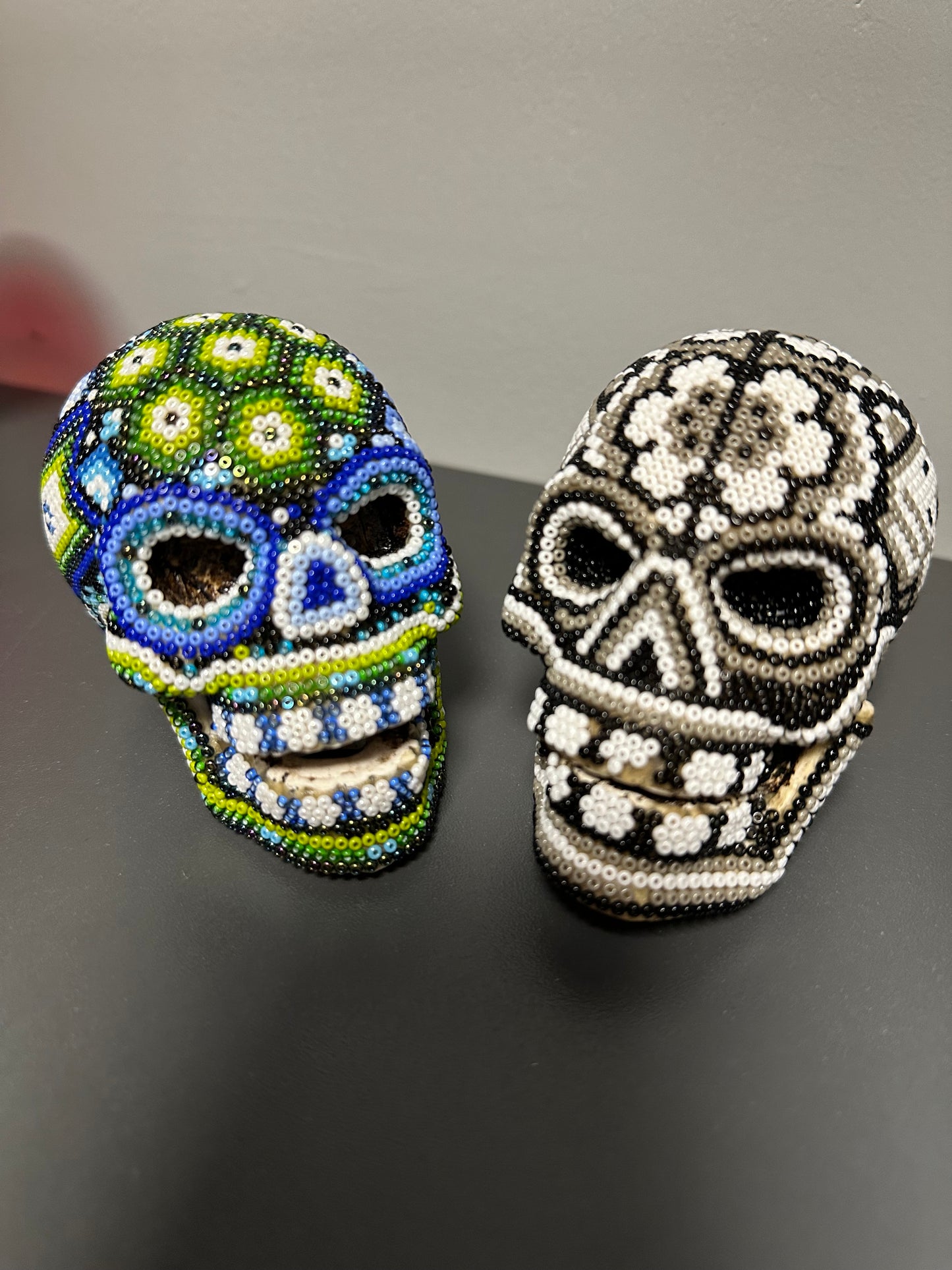 Huichol Mexican Beaded Skull