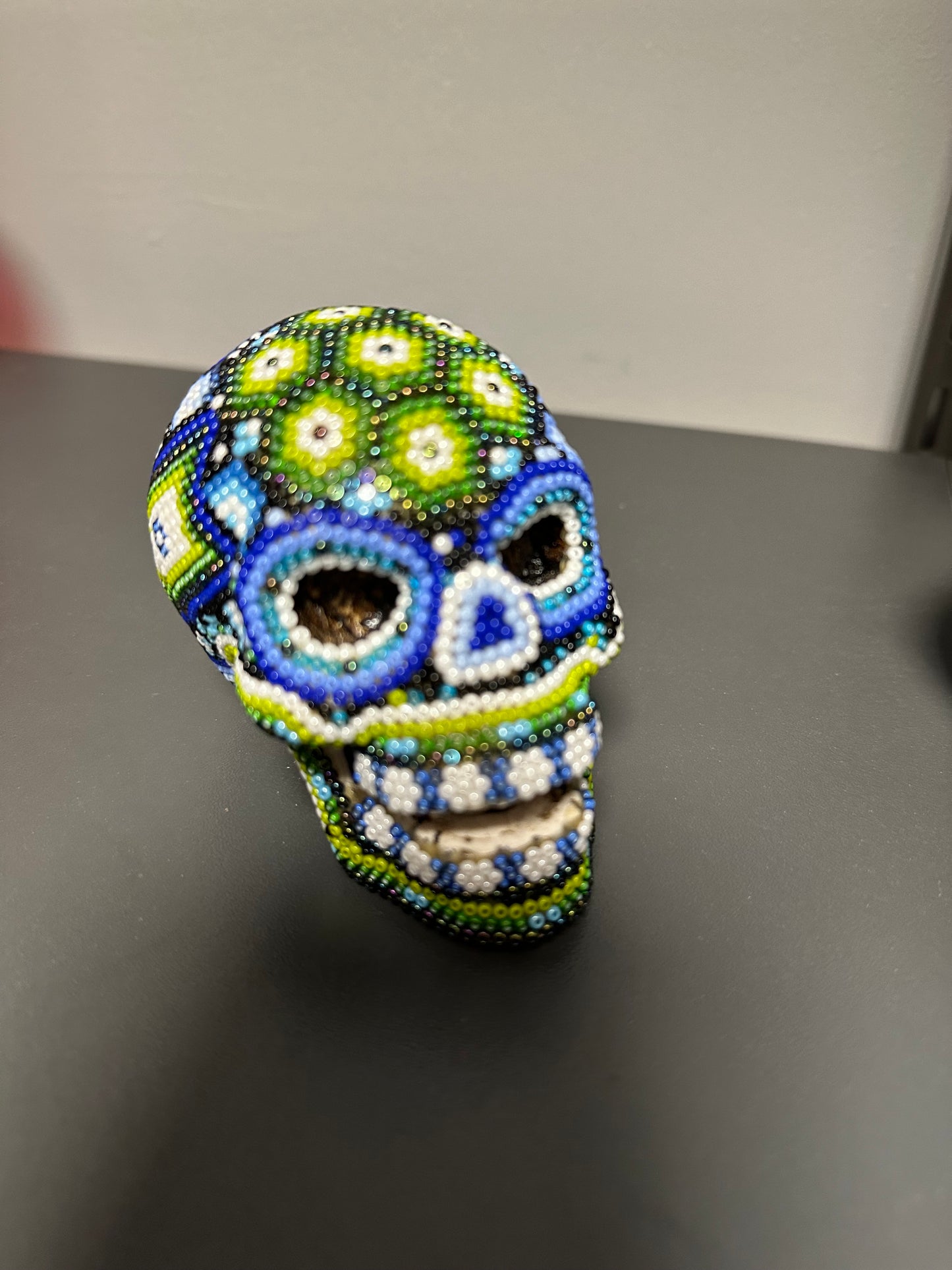 Huichol Mexican Beaded Skull