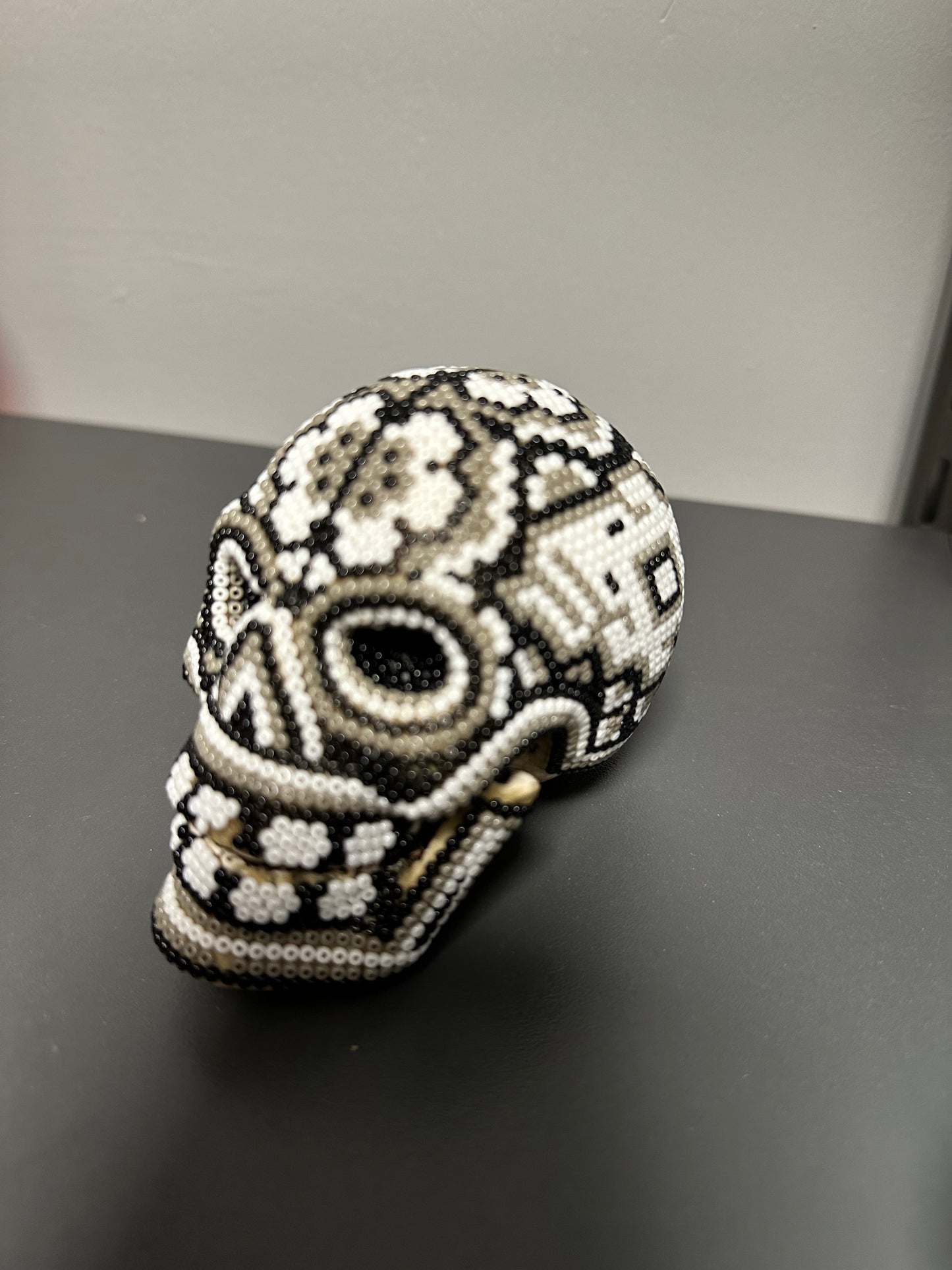 Huichol Mexican Beaded Skull