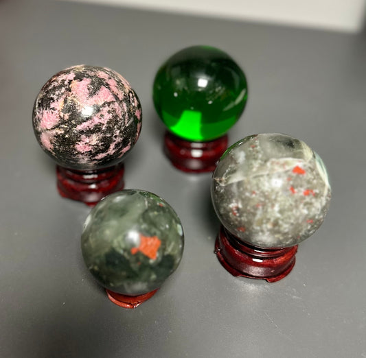 Small Marble Orb on Stand