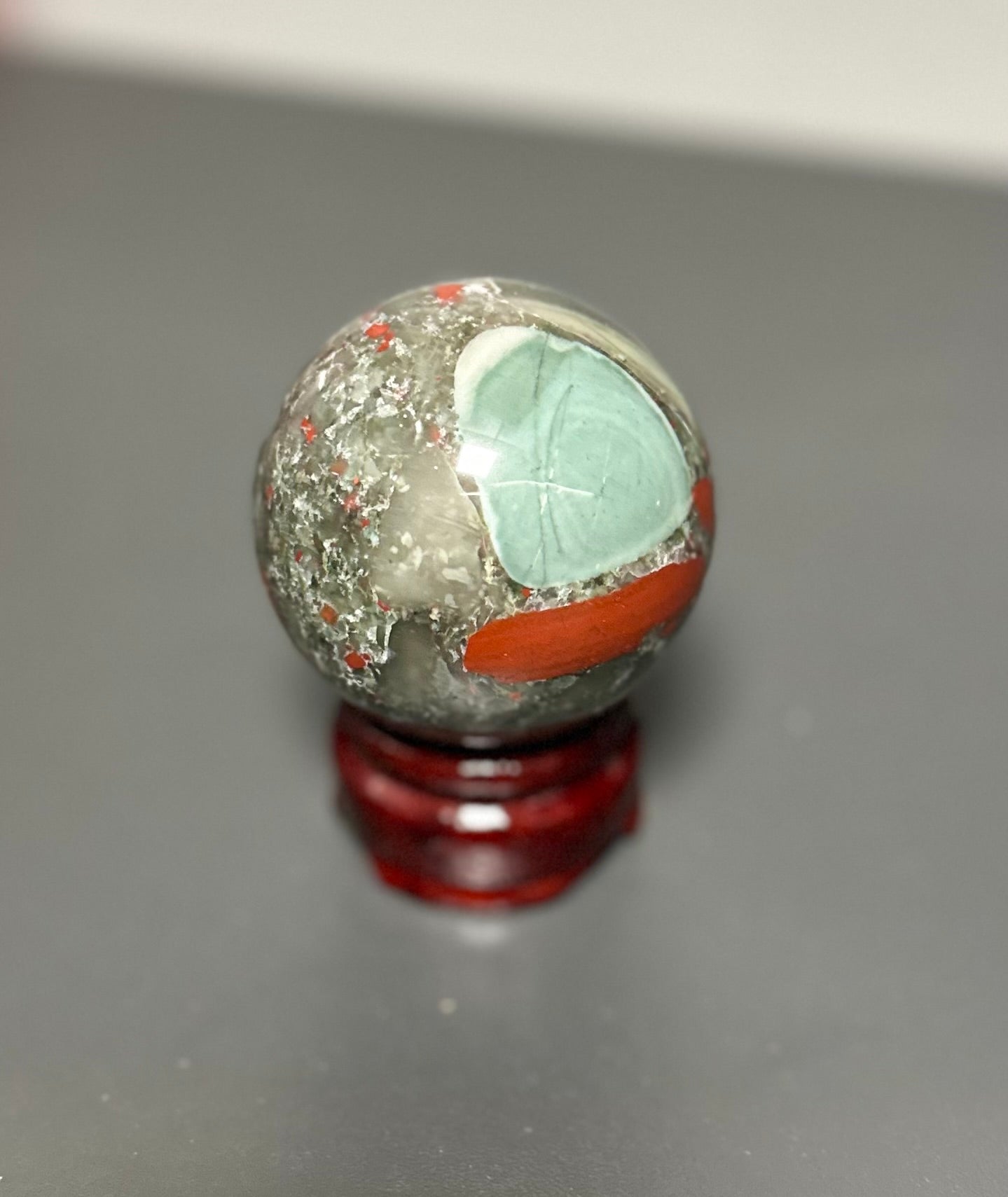 Small Marble Orb on Stand