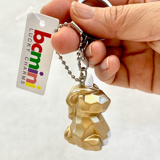 Geometric Unicorn Charm with Keyring