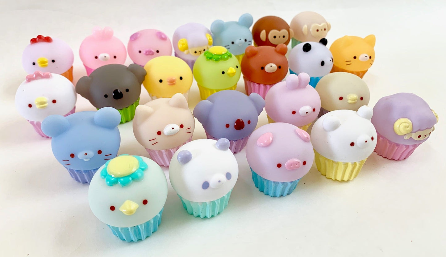 Pastel Mini Animal Cupcake Figure