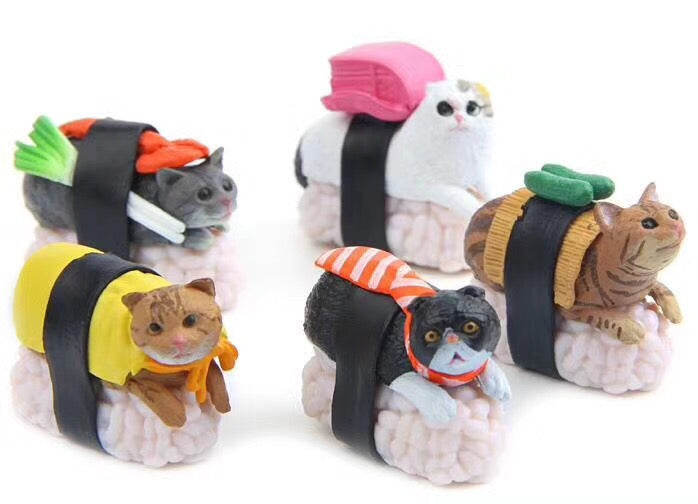 Sushi Cat Figurines