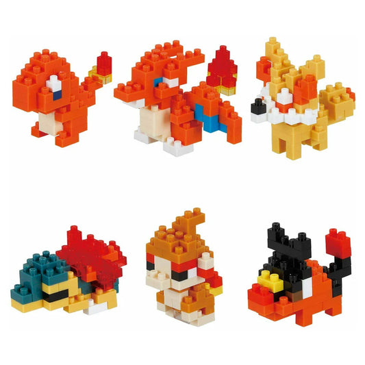 Nanoblock: Mininano Series: Pokemon Fire Type) Set 1 Box of 6