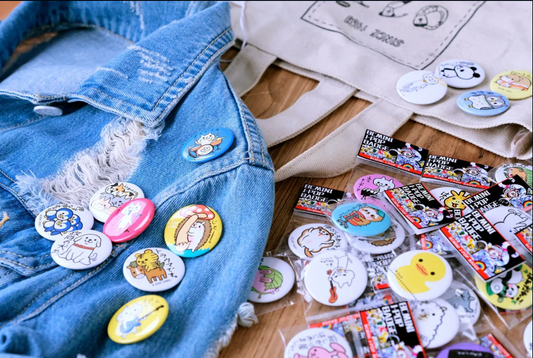 Funky Japanese Pin Buttons