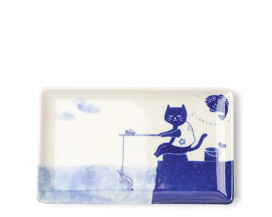 Cat Gone Fishing Plate