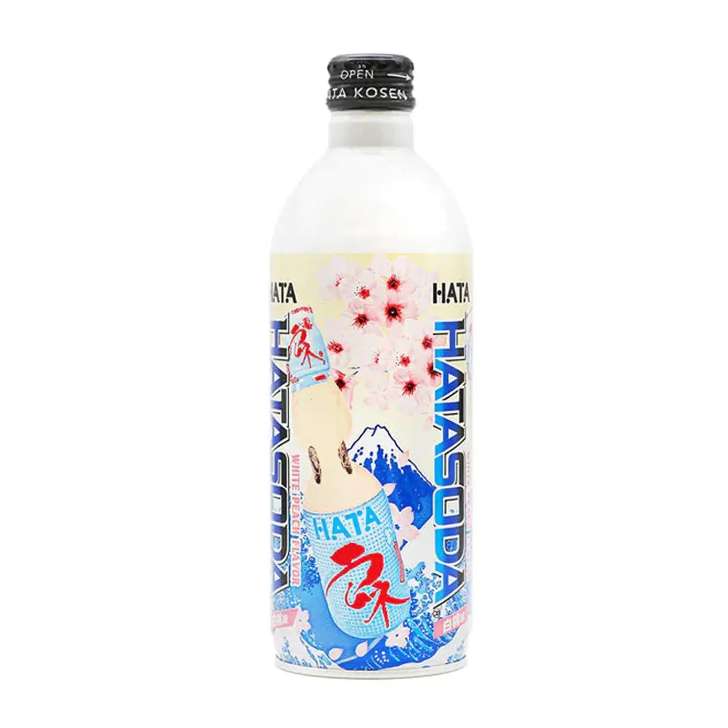 Hata Soda White Peach Ramune 483ml