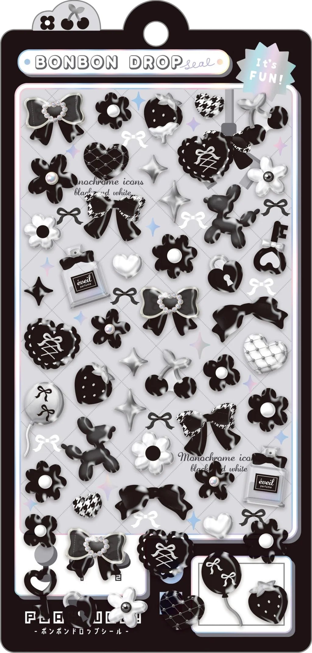 BonBon Drop Black Bows and Decor Stickers