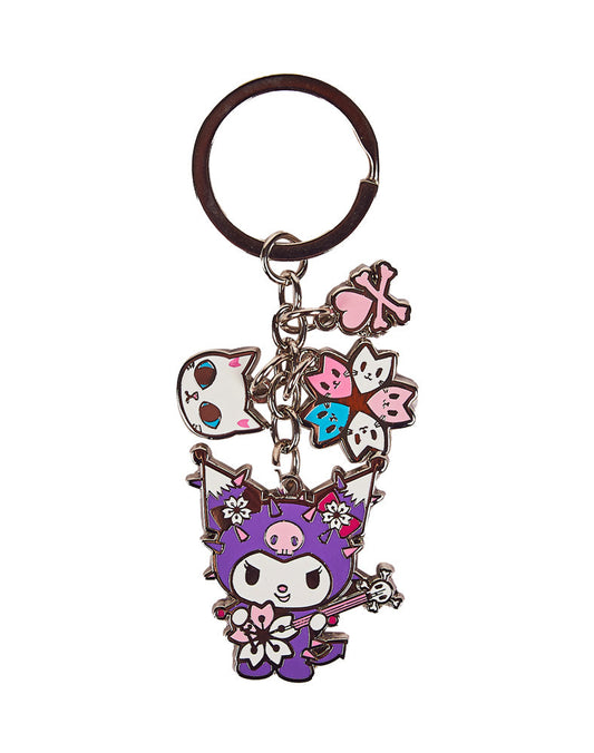 tokidoki x Hello Kitty and Friends Sakura Festival Kuromi Charm Keychain