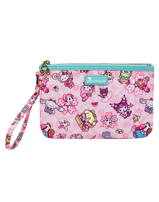 tokidoki x Hello Kitty and Friends Sakura Festival Zip Pouch Wristlet