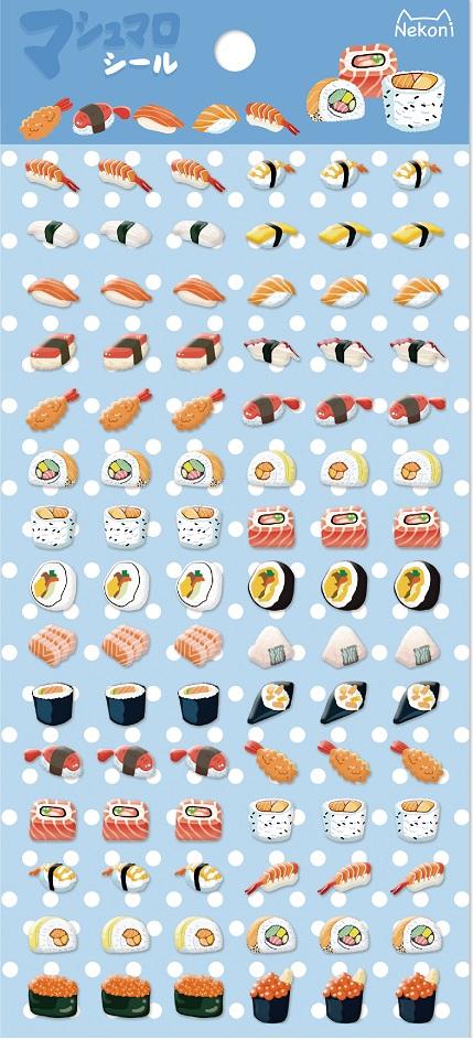 Sushi Puffy Mini Stickers